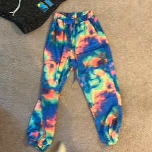 Bright, colored, tie-dye, sweatpants or pajama bottoms